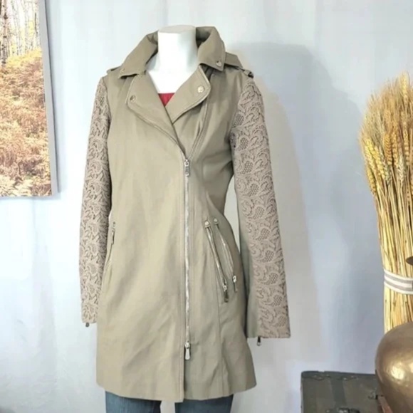 Dawn Levy Lia Lace Sleeve Hooded Utility Jacket - Picture 16 of 16